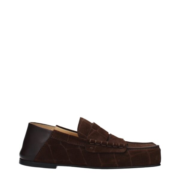 Brown Leather Slip-On Loafers