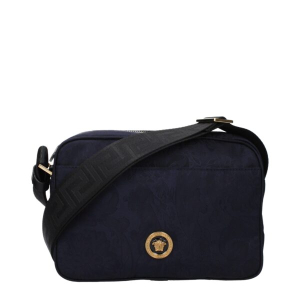 Blue Fabric Crossbody Bag