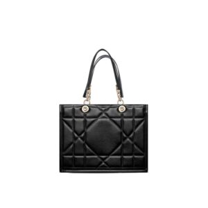 Black Leather Tote Bag