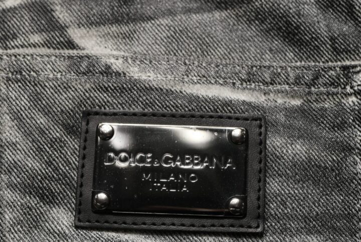 Grey Washed Mid Waist Straight Denim Jeans | Jag Couture London – New York