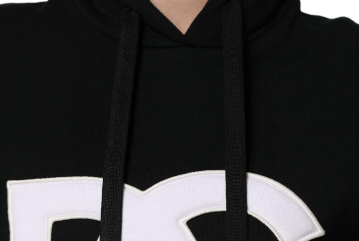 BlackWhite Appliqué Hooded Sweatshirt Sweater | Jag Couture London – New York