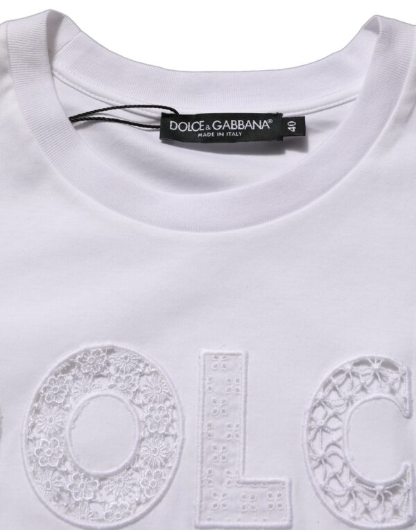 White Logo Round Neck Sleeveless T-shirt