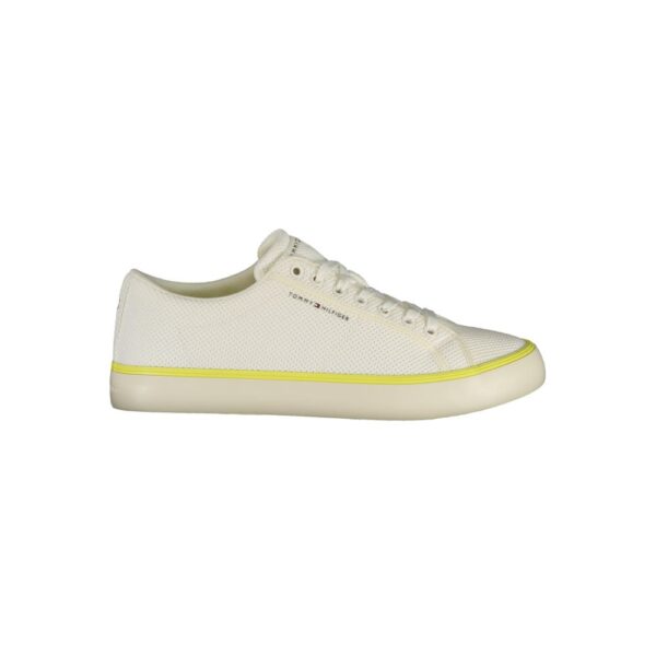 White Polyester Men Sneaker