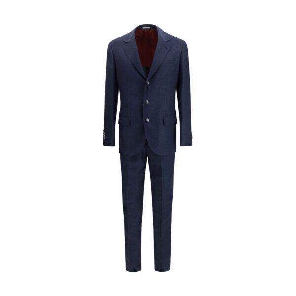Blue Wool Oves Aries Two-Piece Suit