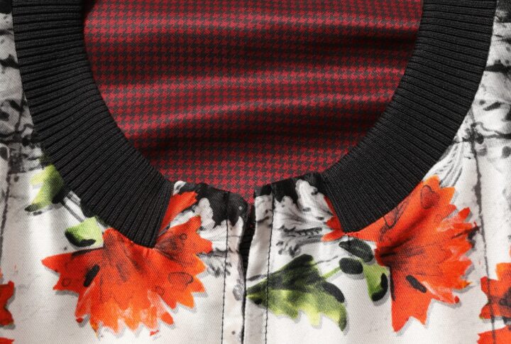 Multicolor Majolica Bull Print Bomber Jacket | Jag Couture London – New York