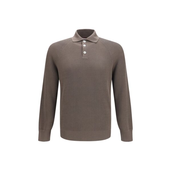 Brown Cotton Polo Shirt