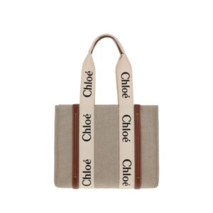 Beige Linen Handbag