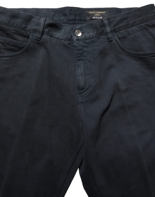 Black Cotton Mid Waist Skinny Men Denim Jeans