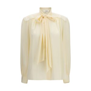 Beige Polyester Blouse