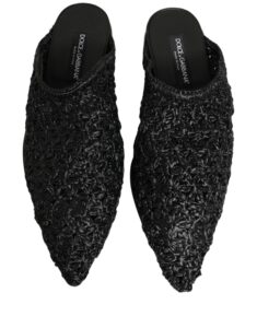 Black Mules Slides Slippers Men Flats Shoes