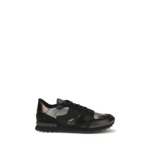 Black Polyamide Athletic Sneakers