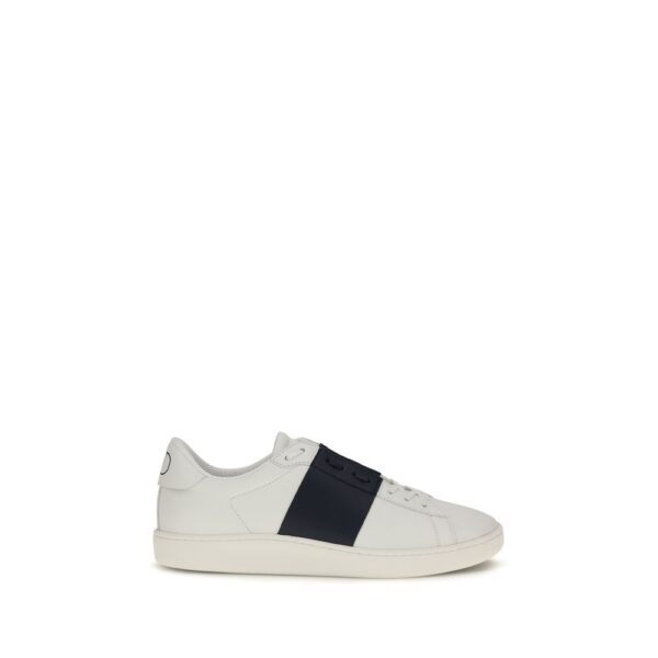 Blue Calf Leather Bos Taurus Low Top Sneakers