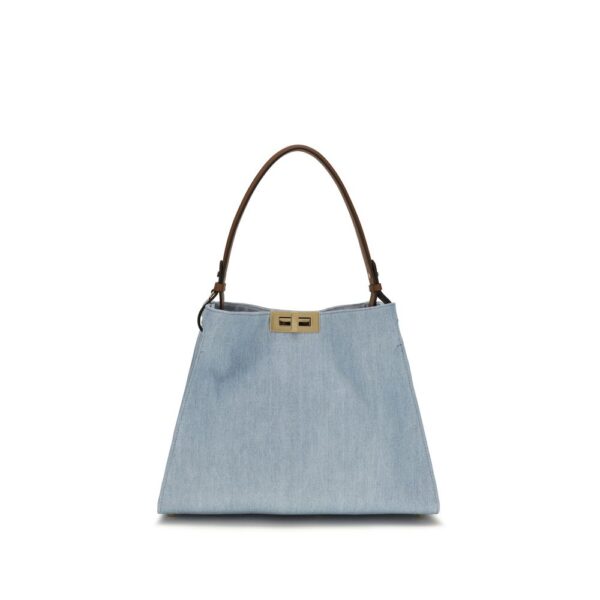 Blue Cotton Handbag