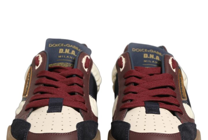 Multicolor Leather MIAMI Low Top Men Sneakers Shoes - Jag Couture London