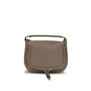 Beige Calf Leather Bos Taurus Shoulder Bag