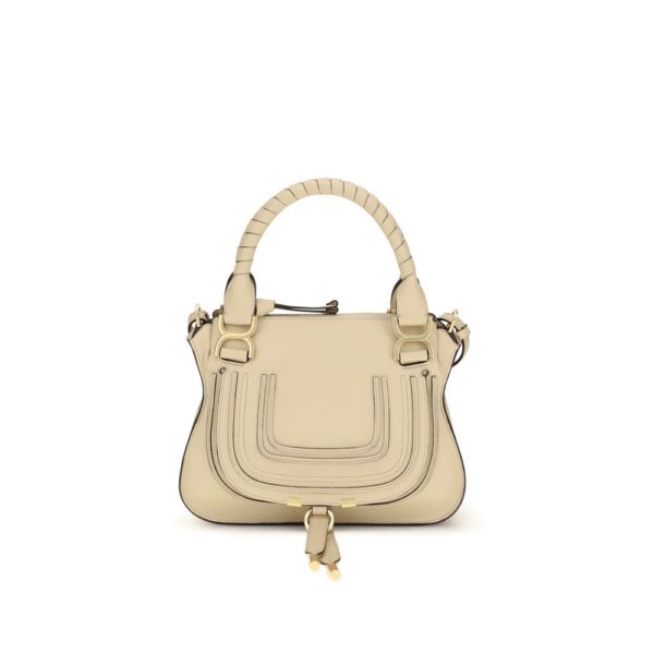 Beige Calf Leather Bos Taurus Handbag