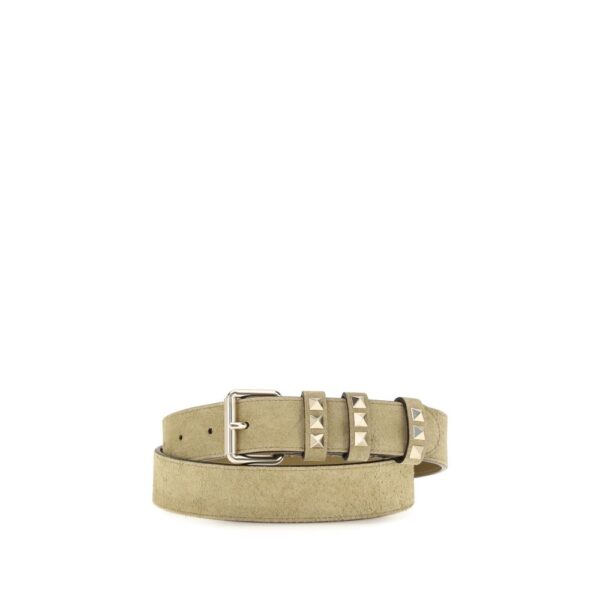 Beige Suede Leather Regular Belt