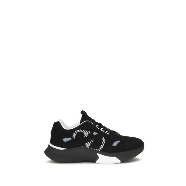 Black Fabric Athletic Sneakers