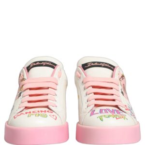 White Pink Portofino Royal Pig Sneakers Shoes