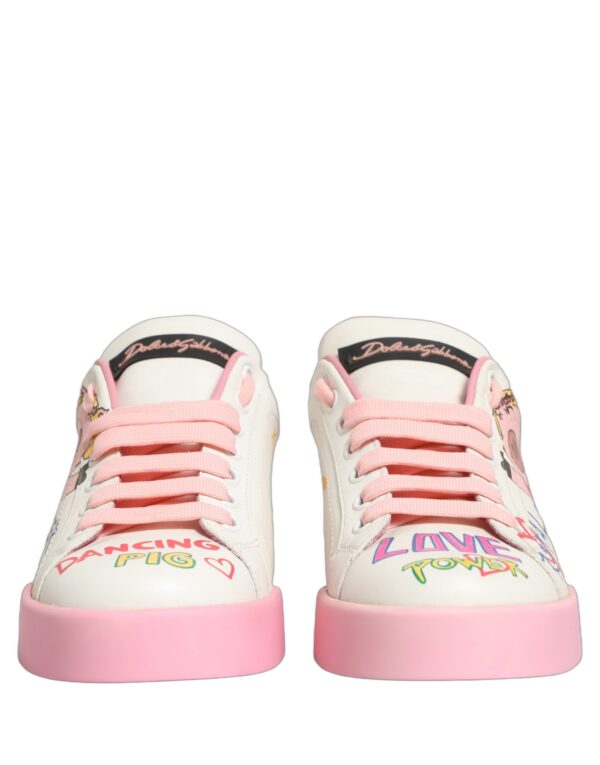 White Pink Portofino Royal Pig Sneakers Shoes