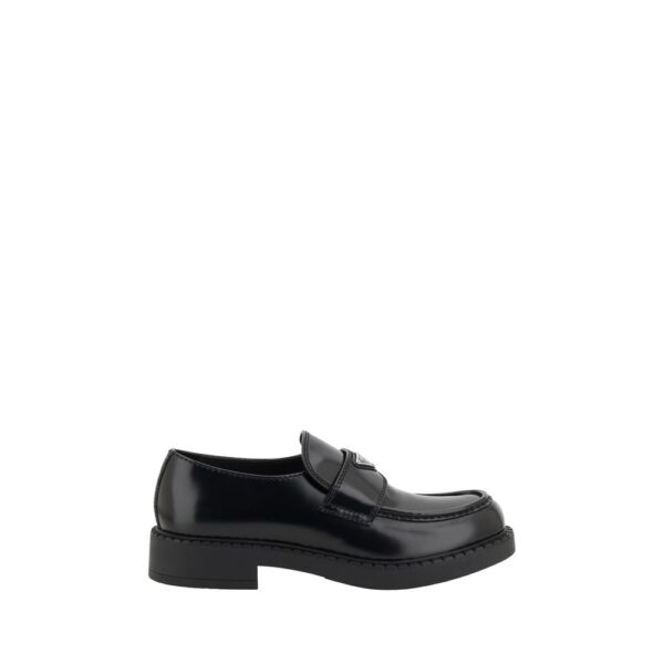Black Calf Leather Bos Taurus Platform Loafers