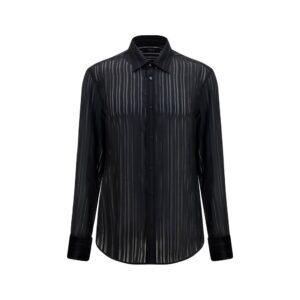 Black Silk Dress Shirt