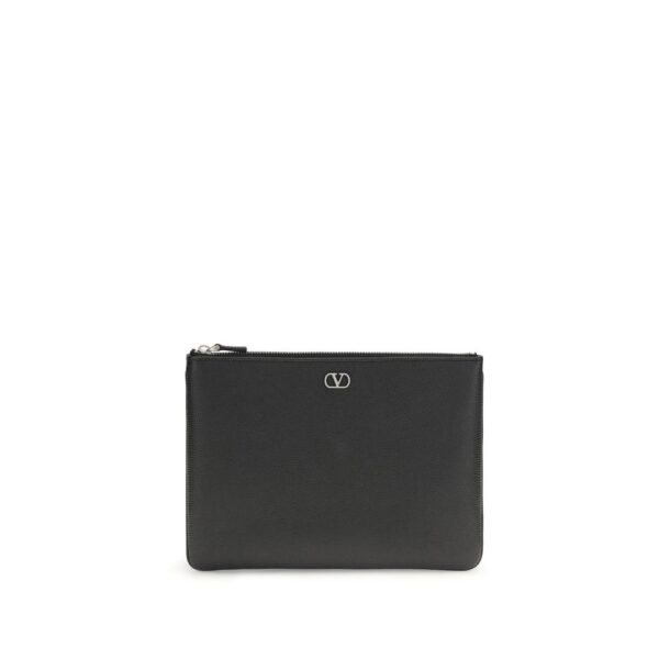 Black Calf Leather Bos Taurus Clutch Bag