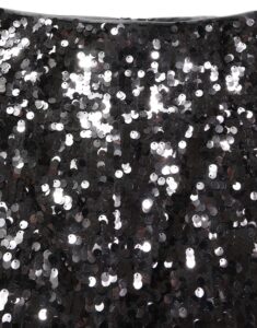 Brown Sequinned Embellished Pencil Cut Skirt