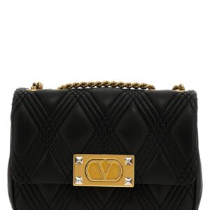 Black Lamb Leather Shoulder Bag