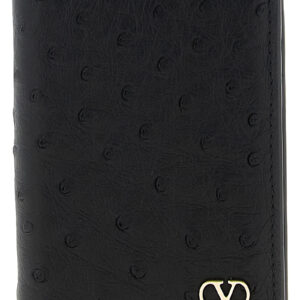 Black Ostrich Skin Cardholder - Jag Couture London