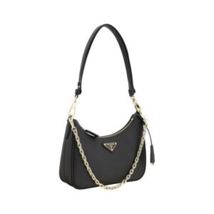 Black Calf Leather Bos Taurus Shoulder Bag - Jag Couture London