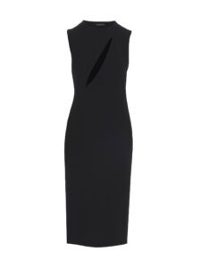 Black Acetate Midi Dress