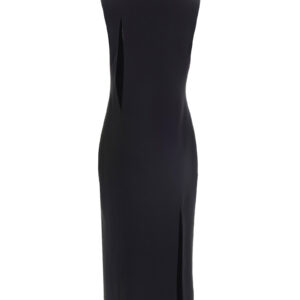 Black Acetate Midi Dress - Jag Couture London