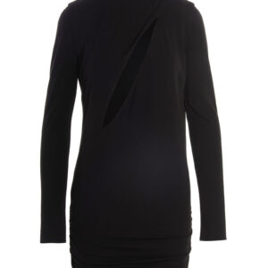 Black Viscose Short Dress - Jag Couture London
