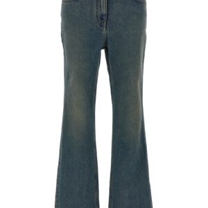 Blue Cotton Bootcut Jeans