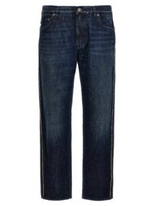 Blue Cotton Skinny Jeans