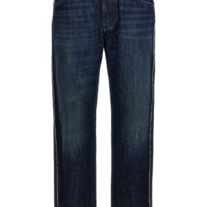 Blue Cotton Skinny Jeans