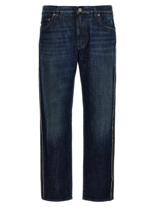 Blue Cotton Skinny Jeans