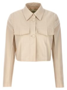 Beige Wool Full-Length Jacket