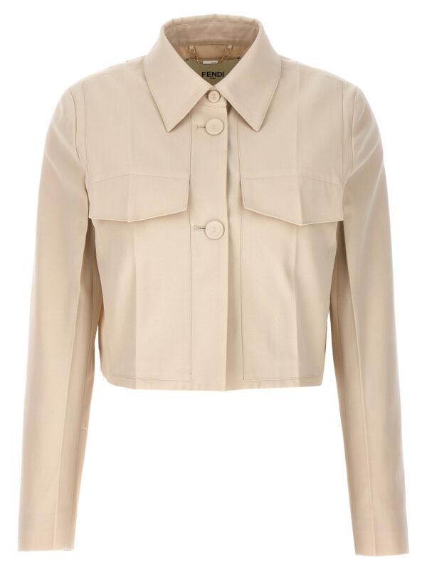 Beige Wool Full-Length Jacket