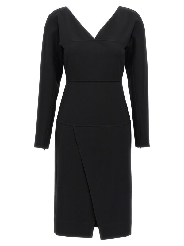 Black Viscose Midi Dress