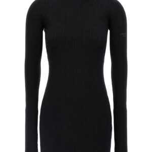 Black Wool Short Dress