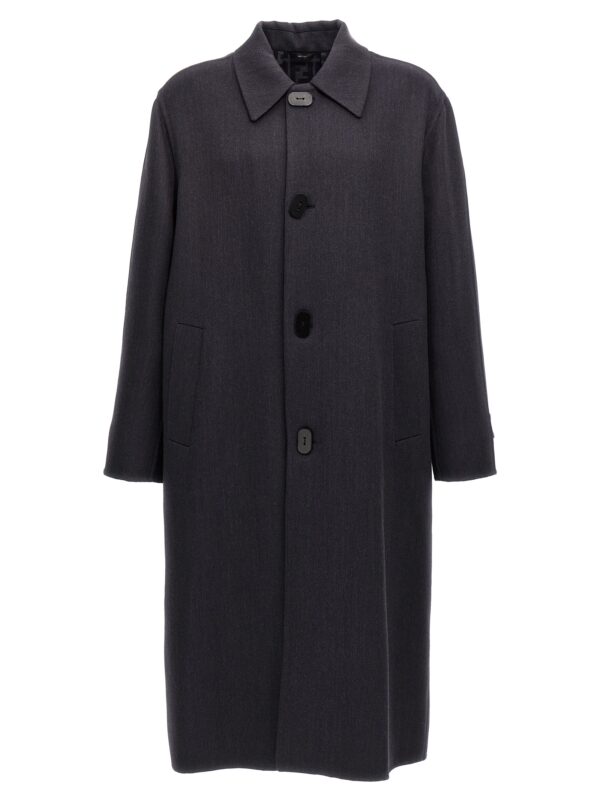Blue Virgin Wool Coat
