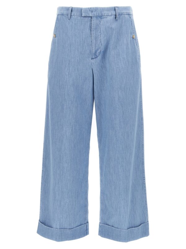 Blue Cotton Jeans Denim