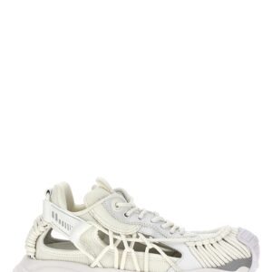 White Calfskin Athletic Sneakers