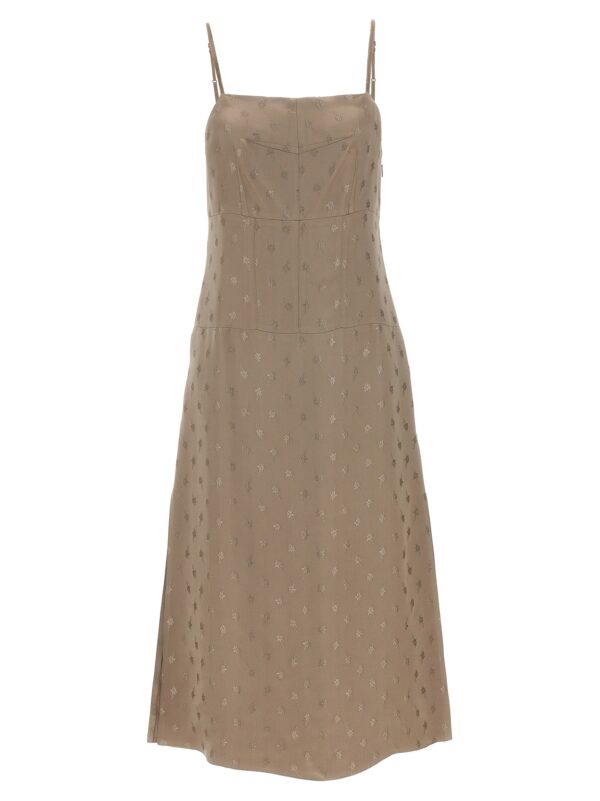 Gray Silk Midi Dress
