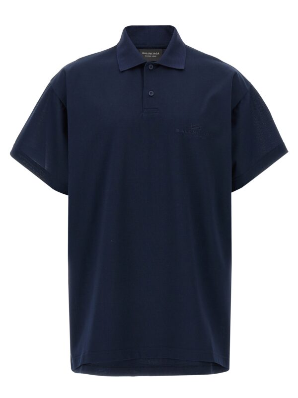 Blue Cotton Polo Shirt