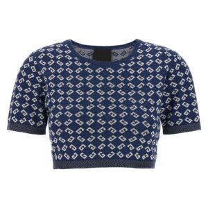 Blue Viscose T-Shirt
