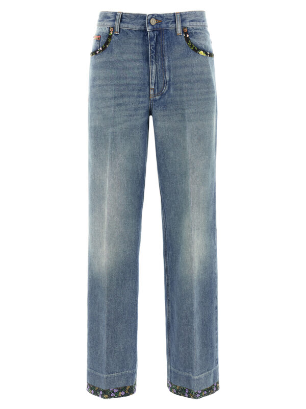 Blue Cotton Jeans Denim