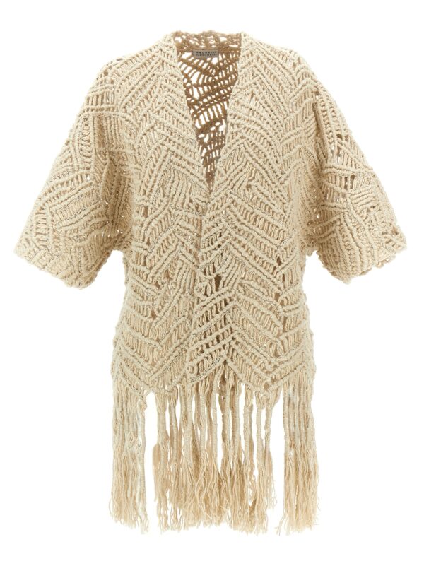 Beige Silk Cardigan